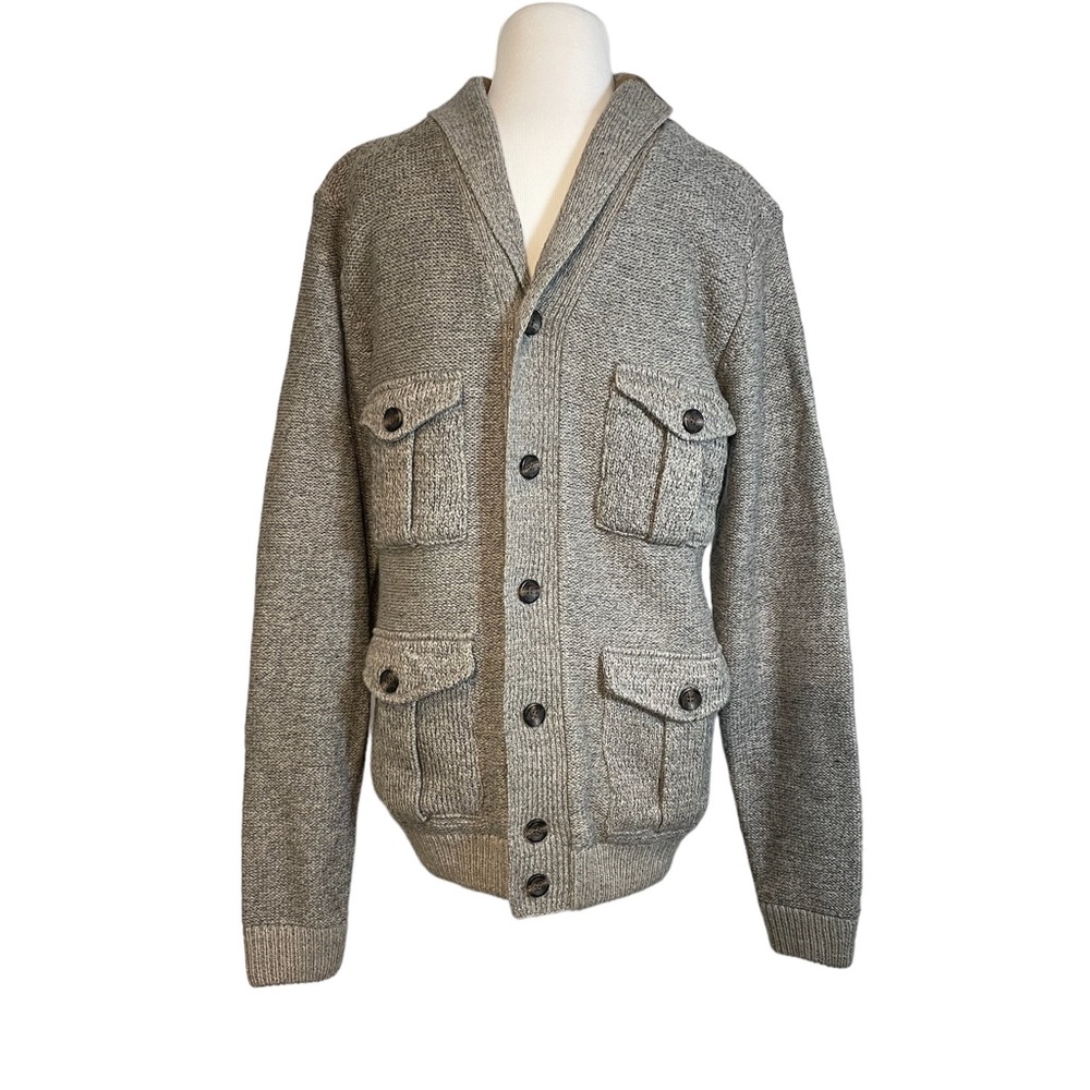 Jeans by Buffalo M Men Sand Combo Knit Sherpa Lined Lucas Cardigan Cargo Sweater